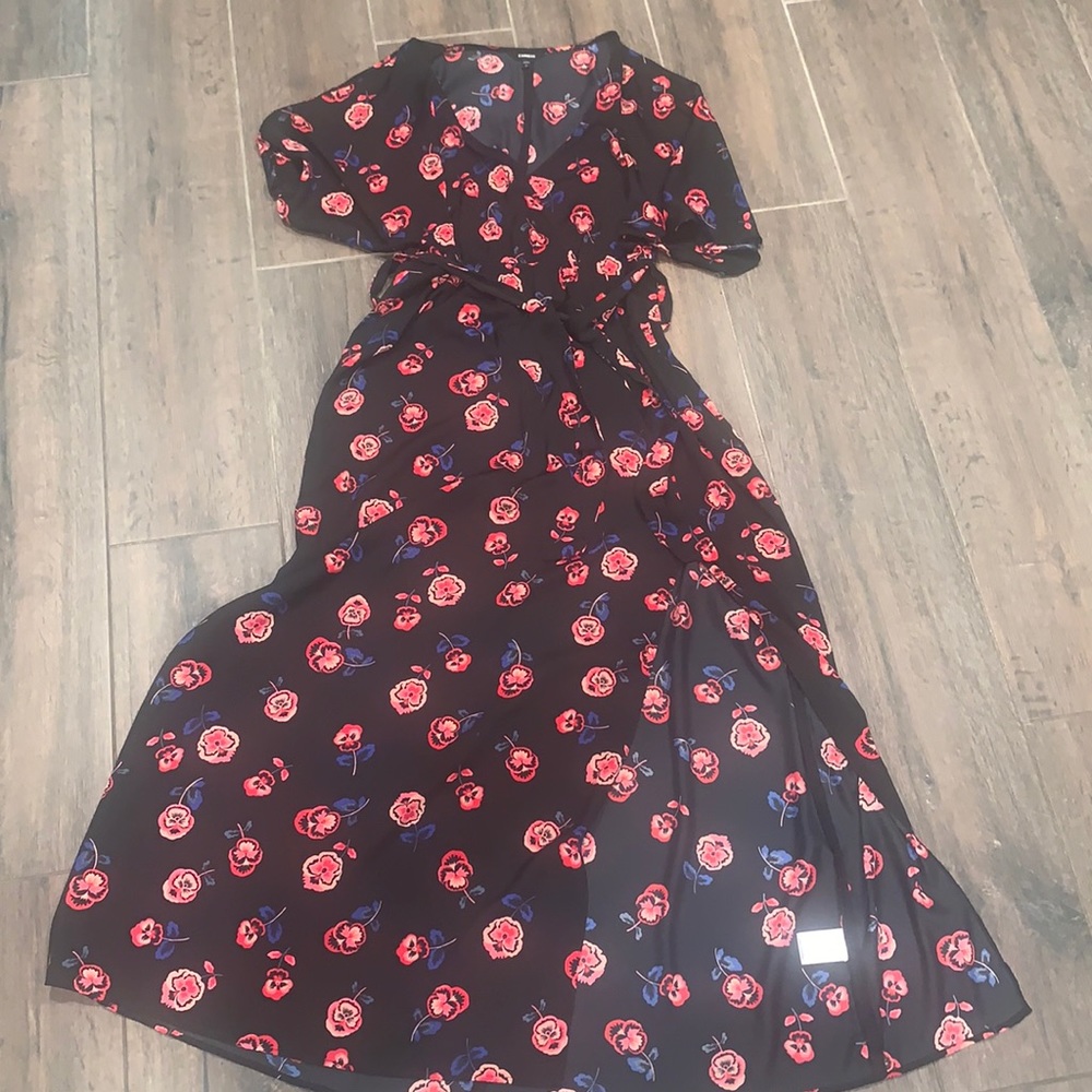Express Maxi Slit Cut Dress